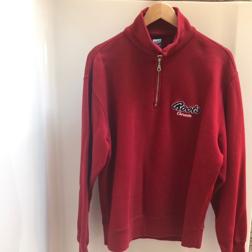 Vintage Roots Red 1/4-Zip Fleece - EUC